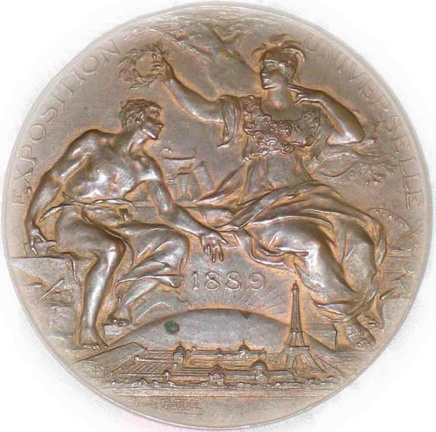 Participation à l'Exposition Universelle de 1889, médaille d'argent