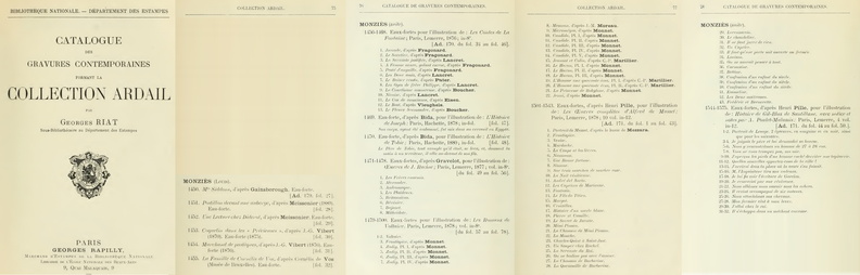 Catalogue de gravures de la Collection Ardail