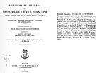Dictionnaire des Artistes de l'Ecole Française
