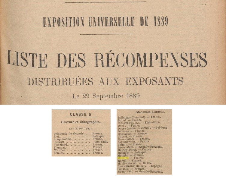 Journal Officiel - Récompenses Exposition Universelle de 1889