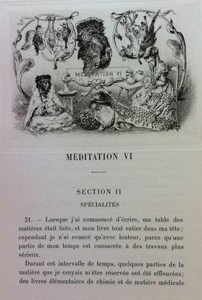 Méditation VI : Spécialités, avec texte