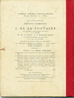 Dos de la pochette des Fables de La Fontaine