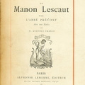 Page de garde de Manon Lescaut