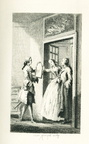 Manon Lescaut tenant d'une main le chevalier des Grieux