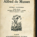Musset - Oeuvres posthumes