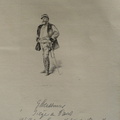Meissonier en Colonel de la garde Nationale avec annotations de sa femme